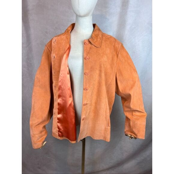 Vintage TERRY LEWIS Plus XL Classic Luxuries Women’s Leather SUEDE Pink Jacket - Picture 2 of 7